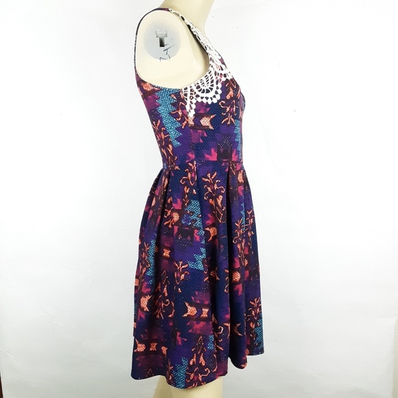 XHILERATION Multicolored Dress Size Small - Picture 3 of 4